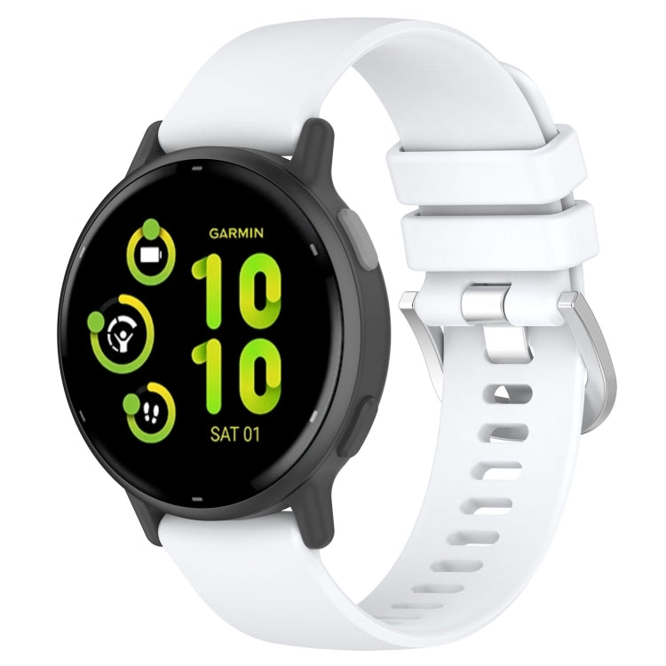 For Garmin vivoactive 5 / Active 5 20mm Silicone Watch Band(White)
