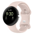 For Google Pixel Watch 2 Solid Color Silicone Watch Band, Size:S Size(Pink) - Watch Bands by PMC TechLife | Online Shopping South Africa | PMC TechLife