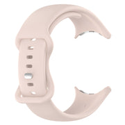 For Google Pixel Watch 2 Solid Color Silicone Watch Band, Size:L Size(Pink)