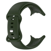 For Google Pixel Watch 2 Solid Color Silicone Watch Band, Size:L Size(Green)
