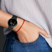 For Google Pixel Watch 2 Solid Color Silicone Watch Band, Size:L Size(Purple)