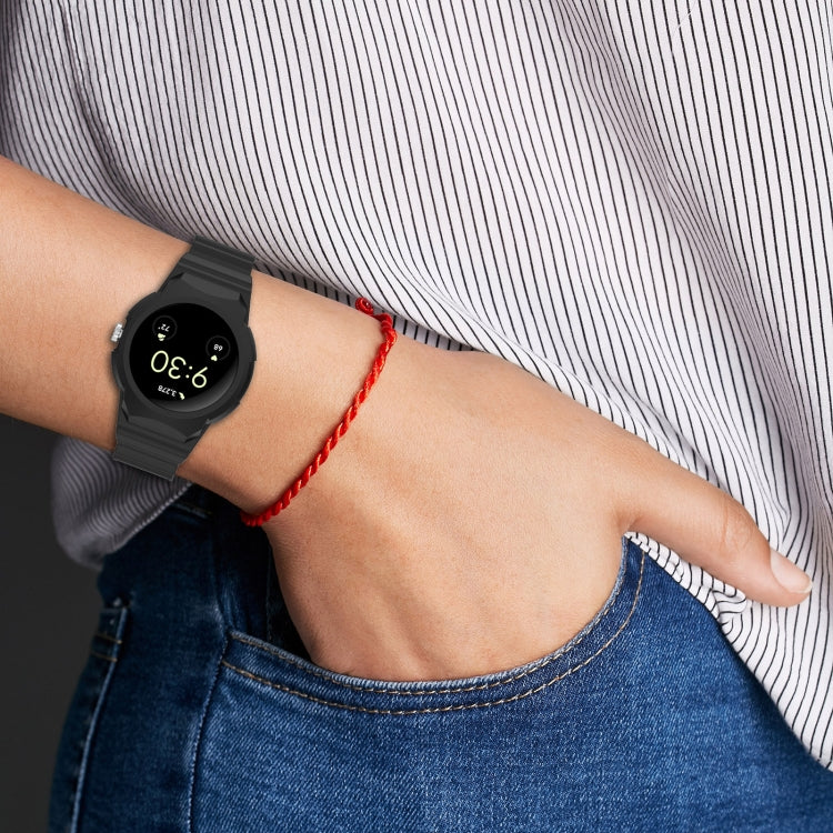 For Google Pixel Watch 2 Integrated Fully Enclosed Silicone Watch Band(Orange)