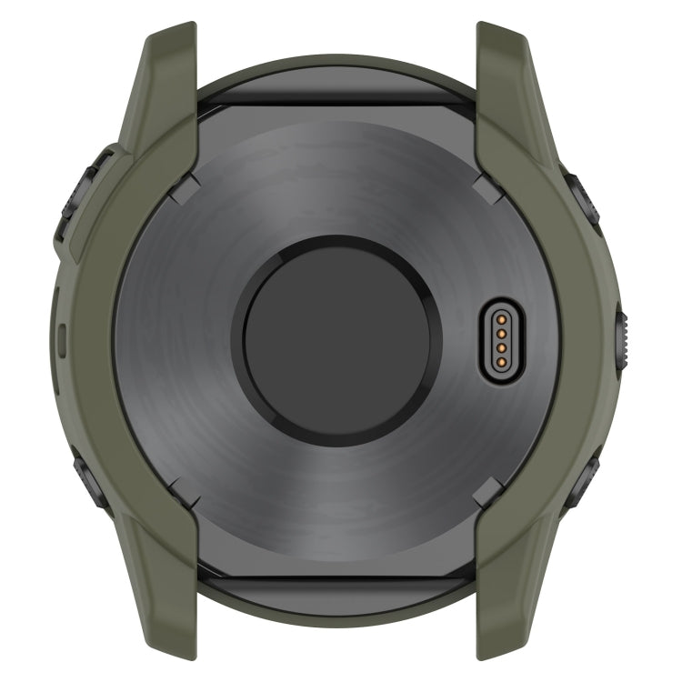 For Garmin Tactix 7 Amoled Armor Hollow TPU Watch Protective Case(Green)