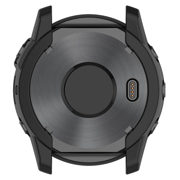 For Garmin Tactix 7 Amoled Armor Hollow TPU Watch Protective Case(Black)