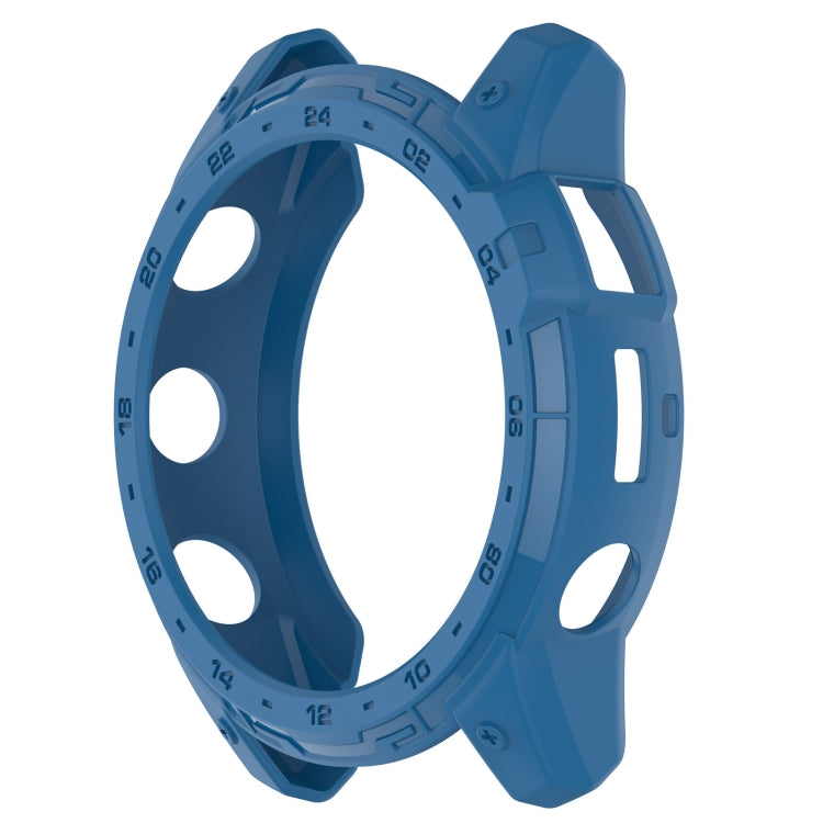 Compatible with Garmin Tactix 7 Amoled Armor Hollow TPU Watch Protective Case(Dark Blue)