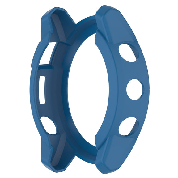 Compatible with Garmin Tactix 7 Amoled Armor Hollow TPU Watch Protective Case(Dark Blue)