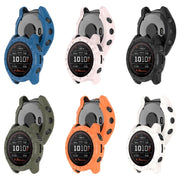 For Garmin Tactix 7 Amoled Armor Hollow TPU Watch Protective Case(Light Pink)