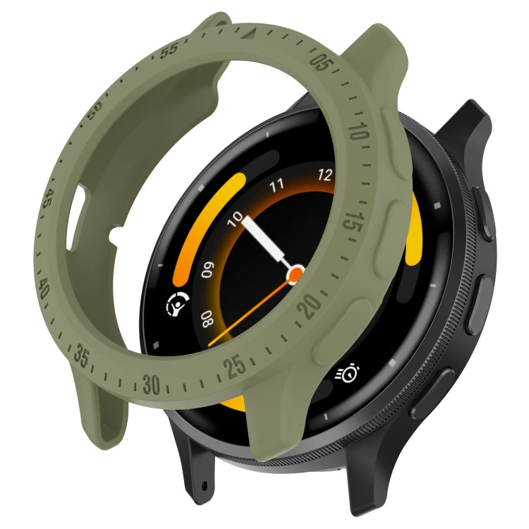 Compatible with Garmin Venu 3S Half Pack Hollow TPU Armor Watch Protective Case(Green)