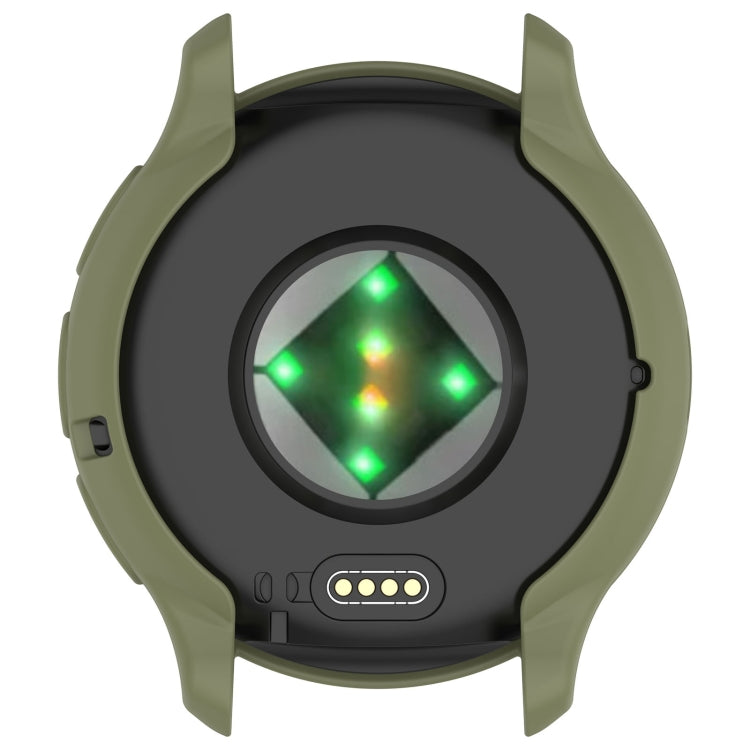 Compatible with Garmin Venu 3S Half Pack Hollow TPU Armor Watch Protective Case(Green)