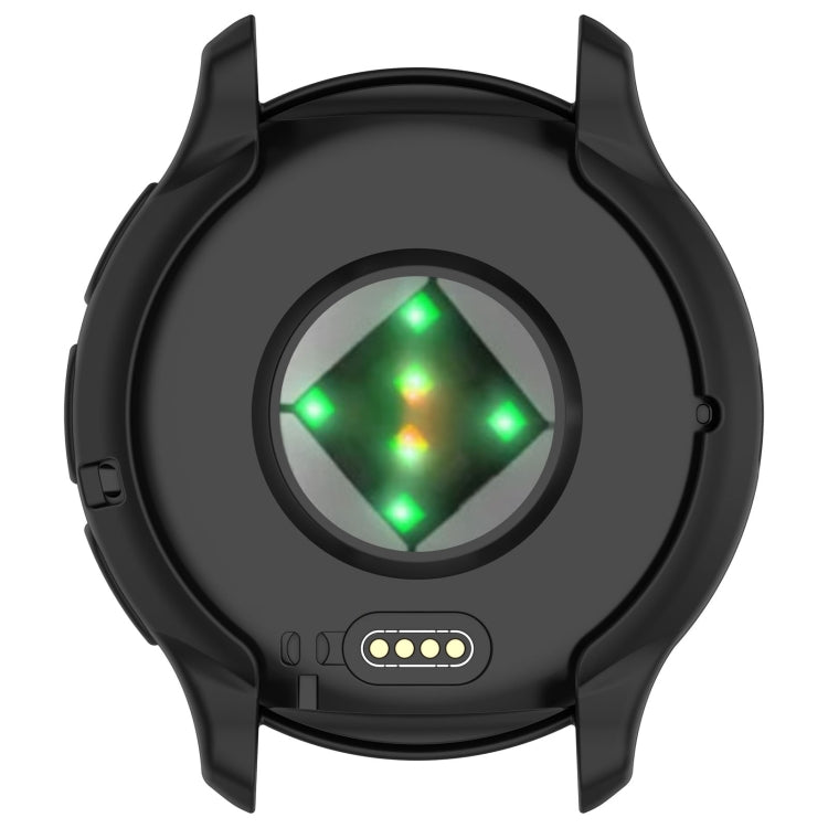 Compatible with Garmin Venu 3S Half Pack Hollow TPU Armor Watch Protective Case(Black)