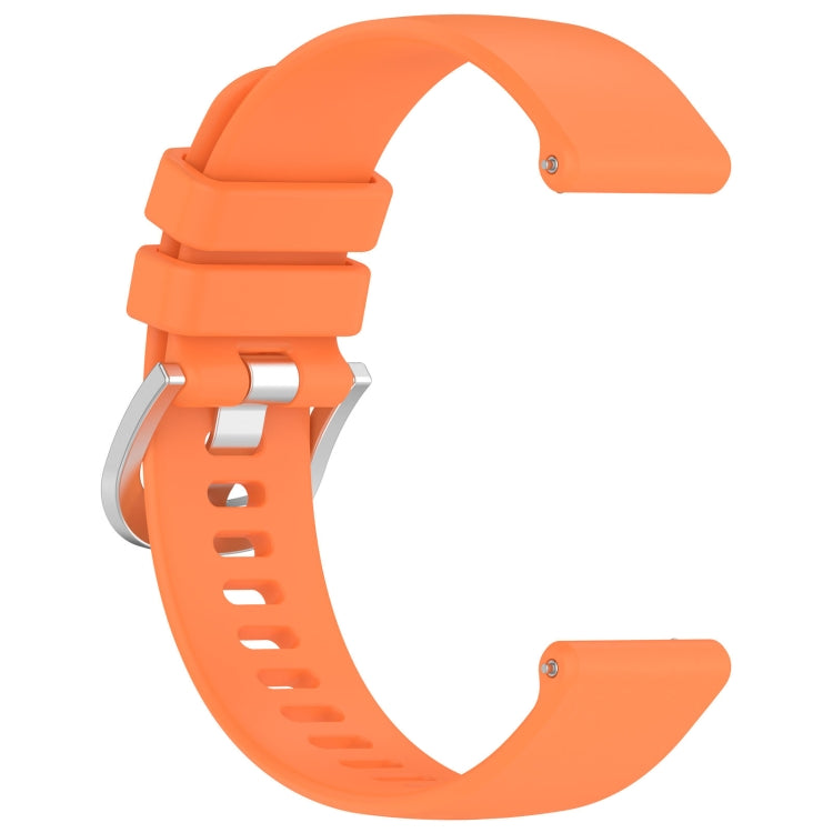 For Garmin Venu 3 Liquid Glossy Silver Buckle Silicone Watch Band(Orange)