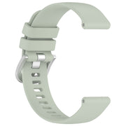 For Garmin Venu 3 Liquid Glossy Silver Buckle Silicone Watch Band(Green)