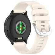 For Garmin Venu 3 Liquid Glossy Silver Buckle Silicone Watch Band(Starlight Color)