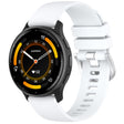 For Garmin Venu 3 Liquid Glossy Silver Buckle Silicone Watch Band(White) - Watch Bands by PMC TechLife | Online Shopping South Africa | PMC TechLife