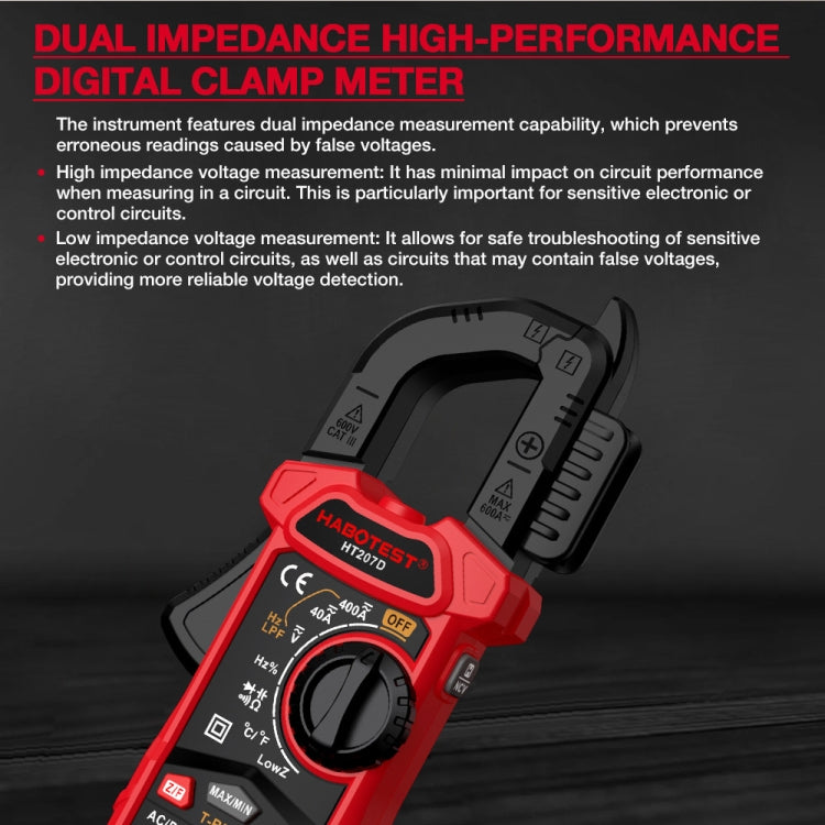 HABOTEST HT207B Multifunctional Digital Clamp Multimeter