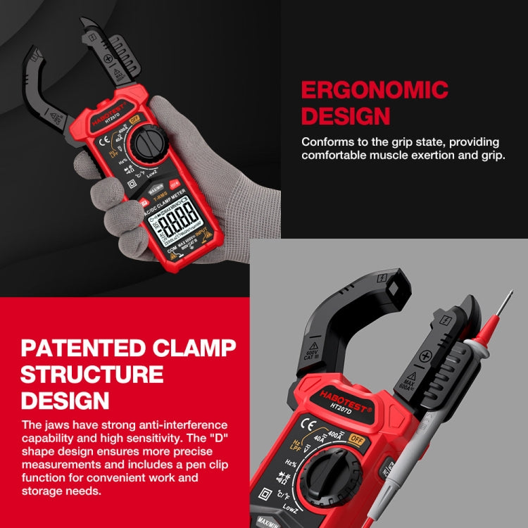 HABOTEST HT207D Multifunctional Digital Clamp Multimeter