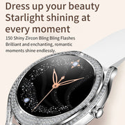 V66 1.28inch BT5.0 Smart Watch Support Heart Rate/ Sleep Detection, Style:Silicone Strap(Gold)