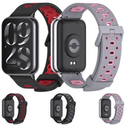 For Xiaomi Smart Band 9 Pro / 8 Pro Mijobs Square Hole Breathable Silicone Watch Band(Black Grey)