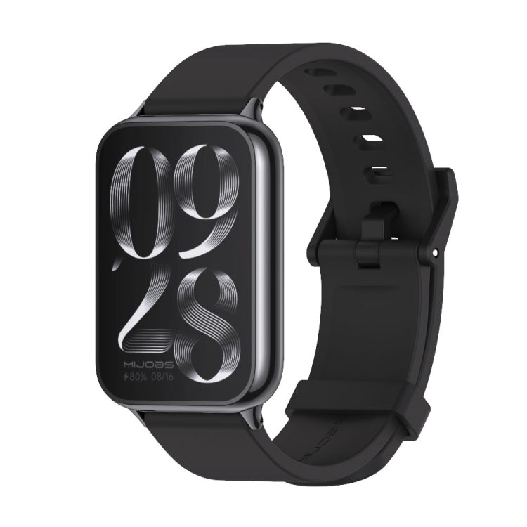 For Xiaomi Smart Band 9 Pro / 8 Pro Mijobs Silicone Breathable Watch Band(Black)