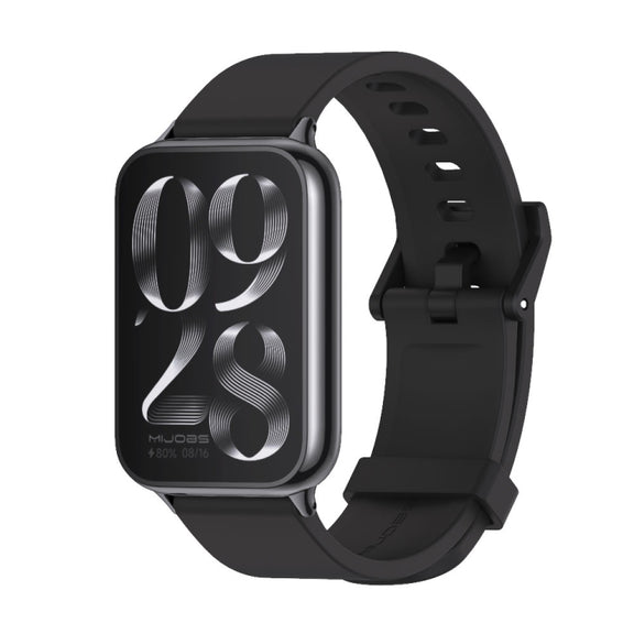 For Xiaomi Smart Band 9 Pro / 8 Pro Mijobs Silicone Breathable Watch Band(Black)
