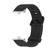 For Xiaomi Mi Band 8 Pro Mijobs Silicone Breathable Watch Band(Black Silver)