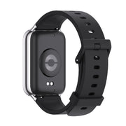 For Xiaomi Mi Band 8 Pro Mijobs Silicone Breathable Watch Band(Black Silver)