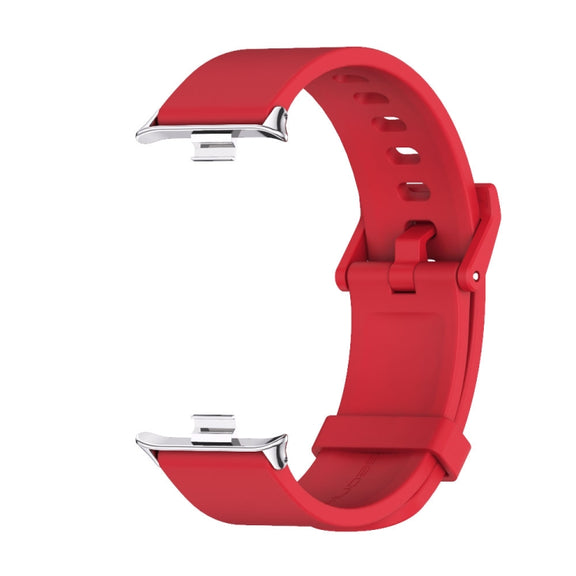 For Xiaomi Smart Band 9 Pro / 8 Pro Mijobs Silicone Breathable Watch Band(Red+Silver)