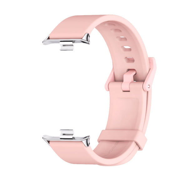 For Xiaomi Smart Band 9 Pro / 8 Pro Mijobs Silicone Breathable Watch Band(Pink Silver)