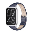 For Xiaomi Smart Band 9 Pro / 8 Pro Mijobs Genuine Leather Slim Watch Band(Blue Silver) - Watch Bands by MIJOBS | Online Shopping South Africa | PMC TechLife | Buy Now Pay Later Mobicred
