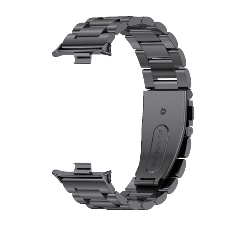 For Xiaomi Smart Band 9 Pro / 8 Pro Mijobs Three Beads Stainless Steel Watch Band(Black)