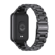 For Xiaomi Smart Band 9 Pro / 8 Pro Mijobs Three Beads Stainless Steel Watch Band(Black)