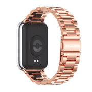 For Xiaomi Smart Band 9 Pro / 8 Pro Mijobs Three Beads Stainless Steel Watch Band(Rose Gold)