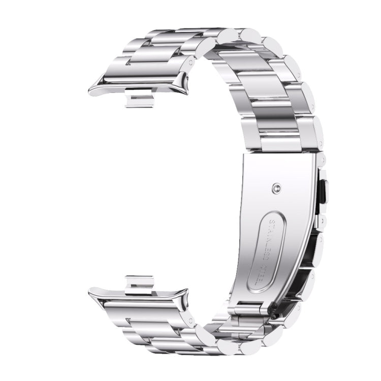 For Xiaomi Smart Band 9 Pro / 8 Pro Mijobs Three Beads Stainless Steel Watch Band(Silver)