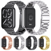 For Xiaomi Smart Band 9 Pro / 8 Pro Mijobs Three Beads Stainless Steel Watch Band(Rose Gold)
