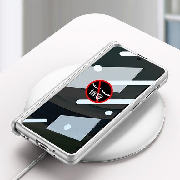For Huawei Mate X5 GKK Wristband Integrated Privacy Film Magnetic Hinge Phone Case(Black)