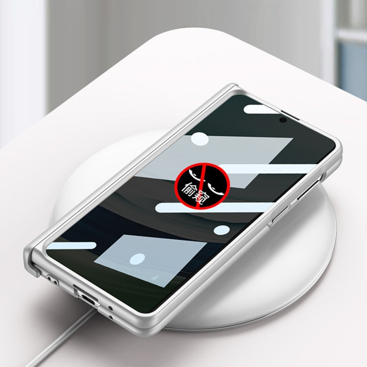For Huawei Mate X5 GKK Wristband Integrated Privacy Film Magnetic Hinge Phone Case(Black)