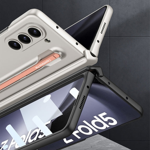 For Samsung Galaxy Z Fold5 5G GKK Magnetic Integrated Phone Case with Pen Slots, No Include Pen(Blue)