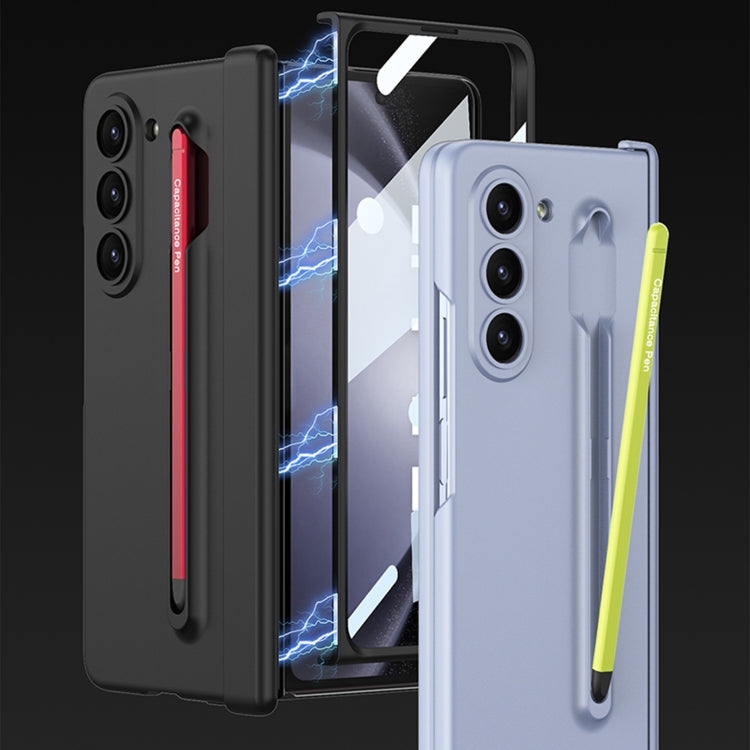 For Samsung Galaxy Z Fold5 5G GKK Magnetic Integrated Phone Case with Pen Slots, No Include Pen(Black)
