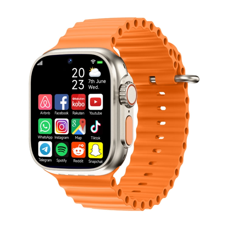 GS37 1.95 inch Screen Smart Phone Watch, 1GB+16GB, Android 9.0, Spreadtrum SL8541E, Network: 4G, Single Nano SIM, Front & Rear Camera(Orange Gold)