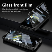 For OPPO Find N3 / OnePlus Open Integrated Frosted Electroplating Full Coverage Phone Case with Pen/Pen Slots(Black)