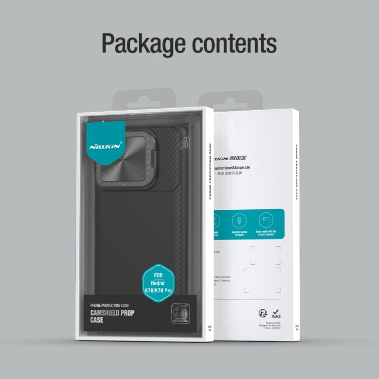 For Xiaomi Redmi K70/K70 Pro NILLKIN Black Mirror Prop CD Texture Mirror Phone Case(Blue)