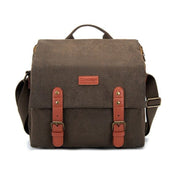Cwatcun N1 Retro Multifunctional Canvas Water-resistant Digital Camera Photography Bag, Size:29 x 14.5 x 22cm Coffee