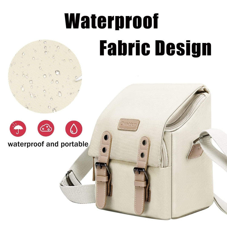 Cwatcun N1 Retro Multifunctional Canvas Water-resistant Digital Camera Photography Bag, Size:29 x 14.5 x 22cm Coffee