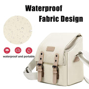 Cwatcun N1 Retro Multifunctional Canvas Water-resistant Digital Camera Photography Bag, Size:29 x 14.5 x 22cm Coffee