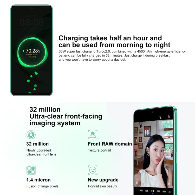 HUAWEI nova 11 SE, 512GB, Screen Fingerprint Identification, 6.67 inch HarmonyOS 4.0 Qualcomm Snapdragon 680 Octa Core, Network: 4G, NFC, OTG, Not Support Google Play(White)