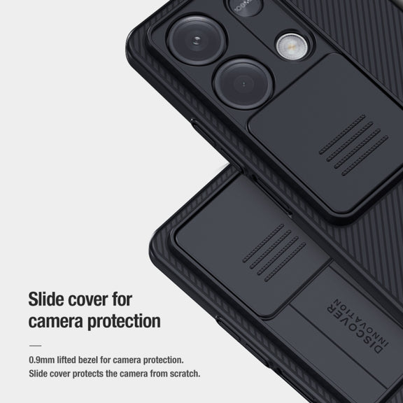 For Xiaomi Redmi Note 13 5G NILLKIN Black Mirror Series Camshield PC Phone Case(Black)