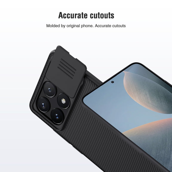 For Xiaomi Redmi K70E / Poco X6 Pro 5G NILLKIN Black Mirror Series Camshield PC Phone Case(Black)