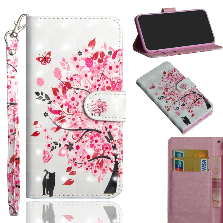 For Samsung Galaxy A81 / Note 10 Lite 3D Painting Pattern Horizontal Flip TPU + PU Leather Case with Holder & Card Slots & Wallet(Cat Under The Tree)