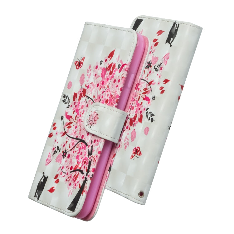 For Samsung Galaxy A81 / Note 10 Lite 3D Painting Pattern Horizontal Flip TPU + PU Leather Case with Holder & Card Slots & Wallet(Cat Under The Tree)