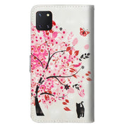 For Samsung Galaxy A81 / Note 10 Lite 3D Painting Pattern Horizontal Flip TPU + PU Leather Case with Holder & Card Slots & Wallet(Cat Under The Tree)